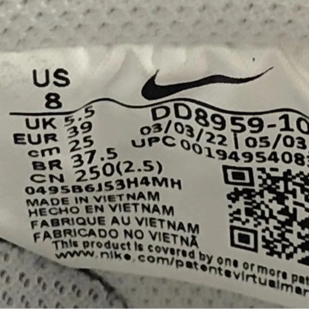 EUC [Nike] Air Force 1 White Athletic Tennis Shoes Sneakers Women’s 8 / Mens 6.5 - Picture 15 of 16